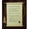 5 x 7 Cats Rules For Humans
